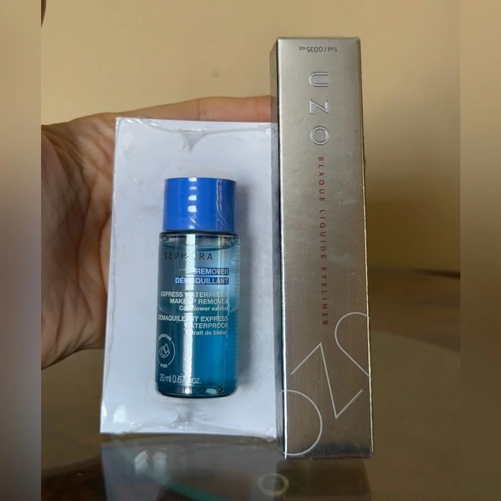 SEPHORA COLLECTION Waterproof Eye Makeup Remover & UZO Blaque Liquide Eyeliner